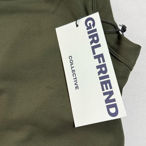 Girlfriend Collective Terrace Green Julia Cowl Neck Bra Size L - Picture 3 of 10